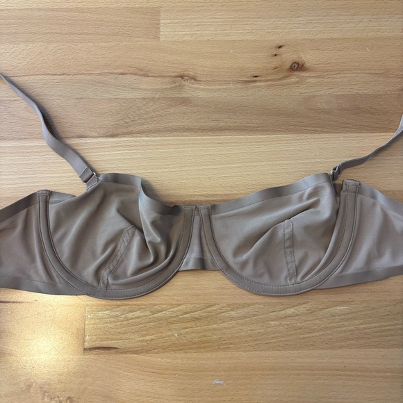 CUUP The Balconette Mesh Bra Nude Brown Underwire Adjustable Straps Size 32C - Picture 5 of 7